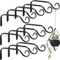 12 Pack Hanging Plant Bracket 7.3 Inches Metal Hook Decorative Straight Hanger for Bird Feeders, Wind Chimes, Flower Baskets, Planters Indoor Outdoor Wall
