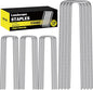 HongWay 120 Pack 6 Inch Landscape Staples, 8 Gauge Garden Stakes Heavy Duty More Thicker Galvanized Tent Stakes, Lawns Yard Staples Wind-Resistant Ground Stakes for Hard & Rocky Soil, Pet Fence