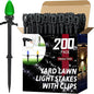 200 Pack Christmas Light Stakes 8.5"-10" for C7 and C9 String Lights,Outdoor Light Stakes,Yard Stakes,Garden,Lawn,Pathway, Patio, Path, Walkway, Christmas Decoration