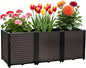 Large Planters for Outdoor Plants - Deepened 20" H, Raised Beds for Gardening Self Watering, Elevated Planter Box with Legs, Rectangular Garden Planters for Outdoor Plants Flowers, 47.2"L x 15.7"W