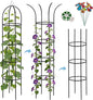 100% Metal 6.6ft Obelisk Trellis for Climbing Plants Outdoor 2PK, Garden Tower Trellis for Potted Plants Indoor with Twist Tie and Butterflies, Plant Support for Clematis Tomato Cucumber