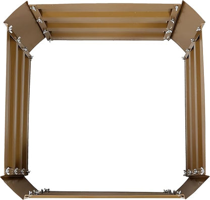 Sunnydaze 11.75" H Raised Metal Garden Bed - Galvanized Raised Garden Bed Outdoor for Vegetables and Flowers - Brown - Square
