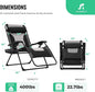 Recliner Zero Gravity Chair with Headrest, Side Tray, Black/Gray