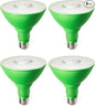 EDISHINE St.Patrick's Day/Easter Decorations PAR38 Green LED Flood Light Bulbs, Dimmable LED Light Bulb, 18W(120W Equivalent), Outdoor Weatherproof Light Bulb, E26 Base, 4 Pack