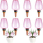 8 Pcs Plant Watering Globes Self Watering Planter Insert Plants Top Fill Water Device Plastic Water Bulbs Slow Release Terracotta for Plants, Pink