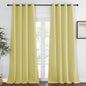 NICETOWN Blackout 108 inch Curtains for Sliding Glass Door, Grommet Thermal Insulated Room Darkening Window Treatment Sound Reducing Drapes for Room Divider, 1 Panel, W52 x L108, Paler Yellow