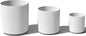 Veradek Demi Series Set of 3 Round Planters for Porch, Patio, Backyard | Durable Plastic-Concrete Material | Modern Décor for Tall Plants, Flower