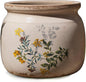 Vintage Ceramic Ice Crack Flower Pot with Drainage Holes, Country Rustic Planters for Indoor and Outdoor,Tuscan Decor,Home,Living Room, Garden Decor, Gardening Gift (English)