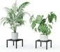 Zhongma 2 Pack 12" Fully Assembled Sturdy Potted Plant Stand Flower Pot Holder Heavy Duty Construction, No Installation Square Low Plant Stand 12 x 12 x 7.87 inch for Home Indoor and Outdoor, Sturdy plant riser and saucer