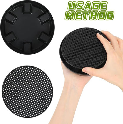 UPINS 12 Pcs Invisible Self Watering Planter, 5.3 Inches Insert Auto Hanging Basket Planter Watering Devices Plastic Soil Water Retaining Drip Pan Water Catcher Saucer for Window Box Basket