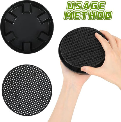 UPINS 6 Pcs Invisible Self Watering Planter, 6.7 Inches Insert Auto Plant Waterer Hanging Basket Planter Watering Devices Plastic Soil Water Retaining Drip Pan Saucer for Window Box Basket