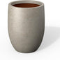 Kante 11.8 Inch Tall Concrete Planter, Large Indoor Outdoor Plant Pot with Drainage, Smooth Weathered Concrete Finish with Painted Interior, Ideal for Porch, Home, Garden, Patio