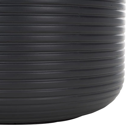 SAFAVIEH Outdoor Collection Nardo Black Cement Ficonstone Planter Pot