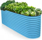 9-in-1 Galvanized Raised Garden Beds Outdoor // 8×2×2.5 ft Modular Planter for Gardening, Vegetables, Flowers // 32" Extra Tall Metal Raised Garden Bed (Teal) // Patented Design Planter Box