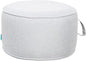 QILLOWAY Indoor/Outdoor Inflatable Stool,Round Ottoman,All Weather Foot Rest for Camping or Home,Silver/Grey
