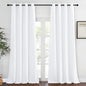 NICETOWN Bedroom Curtain Room Darkening Drapery 102 inches Length - Home Fashion Thermal Insulated Grommet Room Darkening Curtain for Living Room (White, 1 Panel, 52 x 102 inches)
