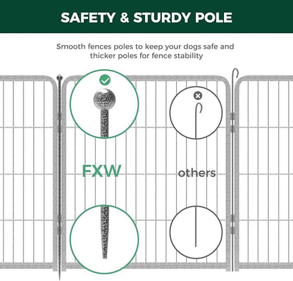 FXW Garden Fence Outdoor for The Yard – 32in x 18.2ft Heavy Duty Metal Animal - Image 4