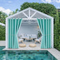 DIVA EN CAMINO DEC Outdoor Patio Curtain Waterproof Darkening Thermal Insulated Indoor Curtains for Bedroom, Porch, Living Room, Pergola, Cabana, W84 x L108, Teal Blue, Set of 2 Panels