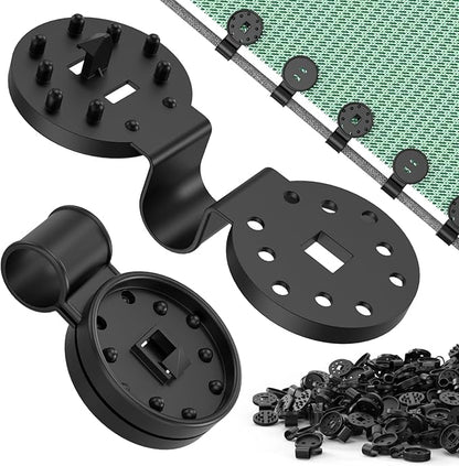 Heavy Duty Round Shade Cloth Clips 100Pcs - Plastic Garden Net Clamps for Shade Cloth for Garden, Tarp Clips Heavy Duty, Anti Bird Netting, Sun Shade Sail, Windproof Awning Clamp