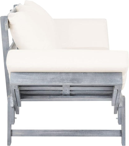 Safavieh PAT6745A Outdoor Collection Tandra Grey Modern Contemporary Daybed Day Bed
