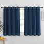 NICETOWN Kitchen Short Blackout Curtain and Drape - Thermal Insulated Solid Grommet Blackout Panel for Patio Bedroom Living Room (Single Panel, 52 inches by 45 inches, Moroccan Blue)