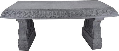 Arcadia Garden Products BE02 Fiberclay Garden, Outdoor Bench, Patio Seating for Front Porch Park Outside Furniture Decor, Gray