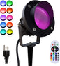Color LED Spotlight Outdoor 120V 25W, Durable Landscape Spot Light for Yard, Garden, Tree, House, Halloween, Christmas - Ideal Spot Lights, Spotlight Outdoor Decoration