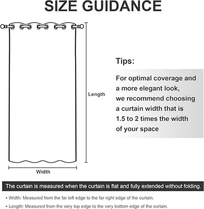RYB HOME Extra Wide Outdoor Curtains for Patio Waterproof Heavy Duty Thermal Insulated in Summer Full Coverage Privacy for Gazebo, Cabana & Pergola, W100" x L120", Biscotti Beige, 1 Panel