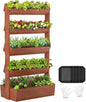 Wooden Vertical Raised Garden Bed, 5 Tier Garden Planters Raised Beds Freestanding Plant Stand Flower Rack Wooden Planter Box for Plants Herbs Flowers Vegetables Outdoor Indoor Gardening