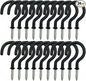 24 Pack Ceiling Hooks for Hanging Plants - 2.2 inches Heavy Duty, Hanging Hooks for Christmas Lights, Cups, Decors - Black Vinyl Coated Screw in Plant Hanger Hook Indoor and Outdoor