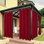 BONZER Outdoor Curtains for Patio Water Resistant Heavy Privacy Light Filtering Grommet Outside Curtains for Porch, Pergola, Gazebo, 1 Panel, 54W x 95L inch, Red