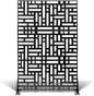 VINGLI Privacy Fence Panels, 72H’’ x 47W’’ Metal Privacy Screen Freestanding, Decorative Privacy Panels for Patio Garden Pool, Outdoor & Indoor (Rectangular)