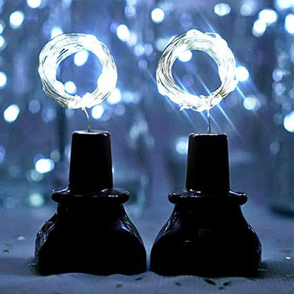 Solar Wine Bottle String Lights, 12 Pack, Cool White, Waterproof