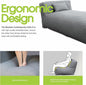Outdoor Lounge Chair Bean Bed, 70-Inch Dark Gray Patio Sun Lounger