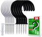 20 Pcs Ceiling Hooks for Hanging Plants - 2.9 inches Plant Heavy Duty, Hanging Hooks for Christmas Lights, Cups, Decors - White Vinyl Coated Screw in Plant Hanger Hook Indoor and Outdoor