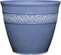 Classic Home and Garden Corinthian Resin Flower Pot Planter, Slate Blue, 8"