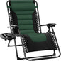 Best Choice Products Oversized Padded Zero Gravity Chair, Folding Outdoor Patio Recliner, XL Anti Gravity Lounger for Backyard w/Headrest, Cup Holder, Side Tray, Polyester Mesh - Forest Green