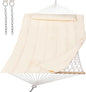 SUNCREAT Hammocks Replacement Hammock for Stand, 475 lbs Capacity, Two Person Backyard Hammock with Pad for Outside, Beige