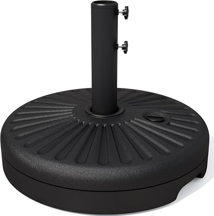 JEAREY 81.5lb Max Capacity Patio Umbrella Stand, Outdoor Umbrella Base Water Filled Stand, Heavy Duty Market Umbrella Holder for Patio, Deck, Poolside (Black)