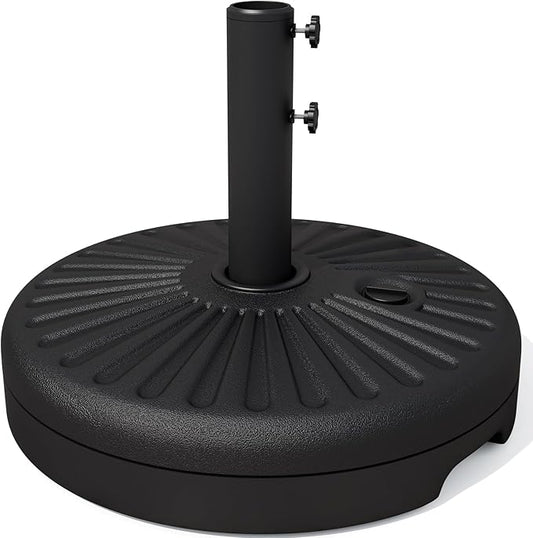 JEAREY 81.5lb Max Capacity Patio Umbrella Stand, Outdoor Umbrella Base Water Filled Stand, Heavy Duty Market Umbrella Holder for Patio, Deck, Poolside (Black)