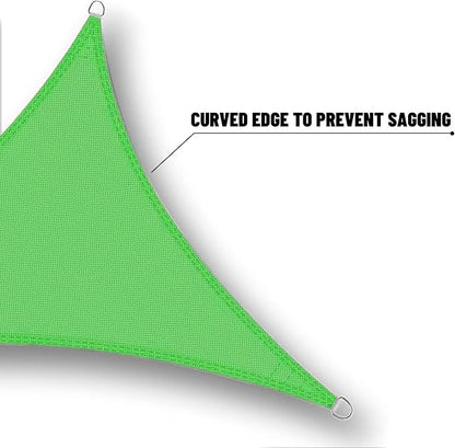 SUNNY GUARD Waterproof Sun Shade Sail 15'x15'x15' Lemon Green Triangle UV Block Sunshade for Backyard Yard Deck Patio Garden Outdoor Activities and Facility(Customized)