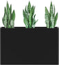 Heavy-Duty Galvanized Steel Planter with Removable Insert Shelf & 4 Drainage Holes - 32x12x24 Inches Large Size Planters for Outdoor/Indoor Patio, Black