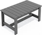 SERWALL Outdoor Coffee Table, HDPE Patio Coffee Table for Outside, Grey