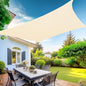 KANAGAWA Sun Shade Sail Curved 16'X20' Cream Rectangle Outdoor Shade Cover UV Blovk Canopy for Patio Garden Backyard Heavy Duty Permeable 185GSM (We Make Custom Size)