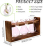 Terrarium Propagation Station with 3 Pink Glass Bulbs and Wooden Stand
