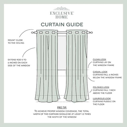 Exclusive Home Cabana Solid Indoor/Outdoor Light Filtering Hook-and-Loop Tab Top Curtain Panel Pair, 54"x120", Mecca Orange