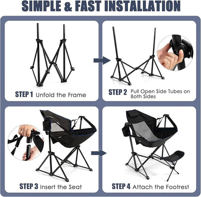 Tangkula Set of 2 Hammock Camping Chair, Portable Camp Chair - Image 5