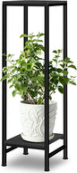 Plant Stand Indoor, 41'' Tall Plant stands for Indoor Outdoor Plants, 2 Tier Heavy Duty Metal Pedestal Stand Modern Display Rack for Living Room, Black