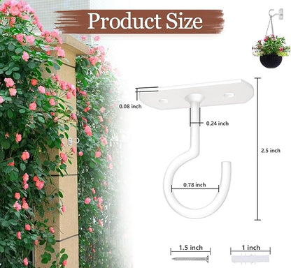 30Pack Ceiling Hooks Bulk for Hanging Plants 2.5in White