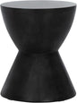 Safavieh Outdoor Athena Black Modern Concrete Round Accent Table